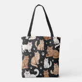 Luxurious Longhair Cats | Elegant Feline Galaxy  トートバッグ (裏面)