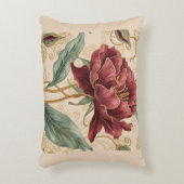 Luxurious, Maroon ,Gold Flowers Design Art  アクセントクッション (正面(垂直))