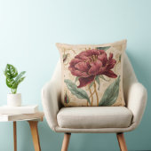 Luxurious, Maroon ,Gold Flowers Design Art  クッション (椅子)