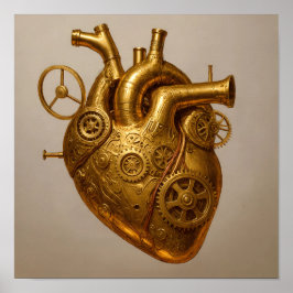 Luxurious Metallic Texture: Polished Brass ポスター