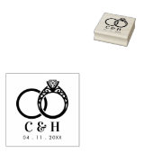 Luxurious Ornate Engagement and Wedding Rings ラバースタンプ (押印)