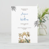 luxurious peacock palace wedding invitation 招待状 (スタンド正面)