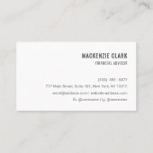 Luxurious Pinstripe Dark Green & White 名刺 (裏面)