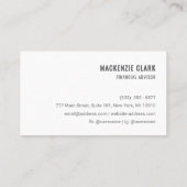 Luxurious Pinstripe Navy & White Business Card 名刺 (裏面)