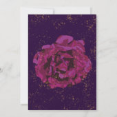 Luxurious Plum Purple Gold Foil Wedding Invitation 招待状 (裏面)