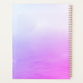 Luxurious Purple and Pink Ombre Circle Frame Photo プランナー手帳 (裏面)