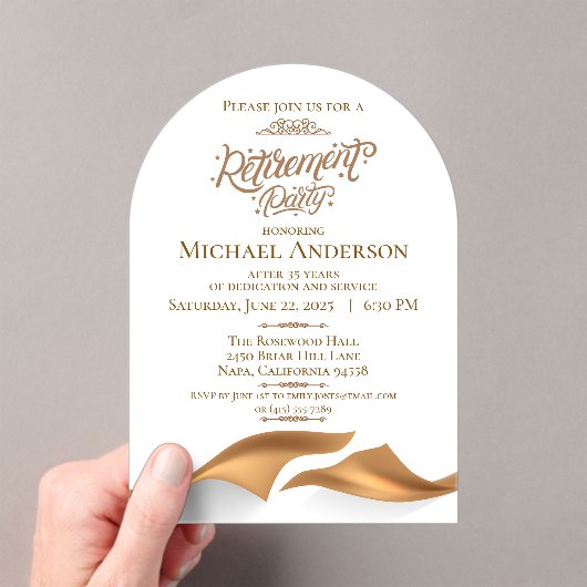 Luxurious Retirement Party アクリル招待状 (インサイチュ (ポータブル))