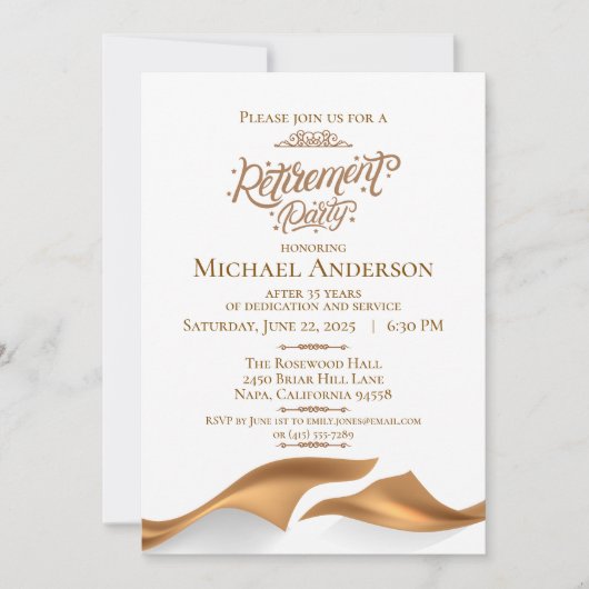 Luxurious Retirement Party 招待状 (正面)