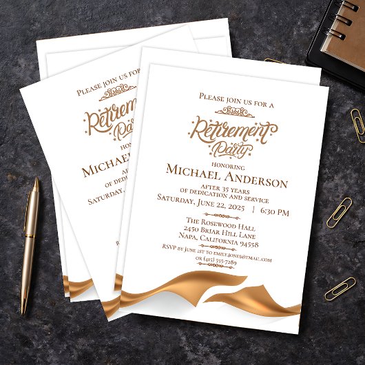 Luxurious Retirement Party 招待状