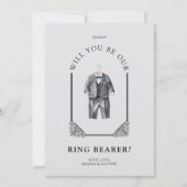 Luxurious Ring Bearer Black Suit Ornate Dome (正面)