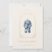 Luxurious Ring Bearer Blue Dress Ornamental Dome (正面)