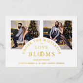 Luxurious Romantic 2 Photos Collage 箔シーズンカード (正面)