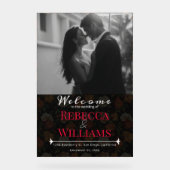 Luxurious Rose Flower Rustic Wedding Signs アクリルサイン (正面)