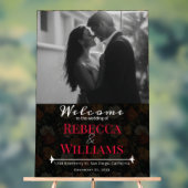 Luxurious Rose Flower Rustic Wedding Signs アクリルサイン (ニュートラル)