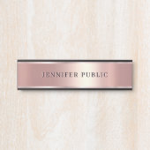Luxurious Rose Gold Custom Elegant Modern Template サインプレート (正面)