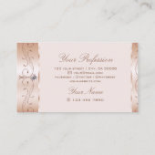 Luxurious Rose Gold Ornate Borders Jewels Ornament 名刺 (裏面)