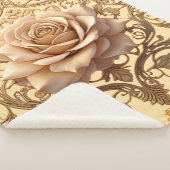 "Luxurious Rose Sparkle" シェルパブランケット (3/4)