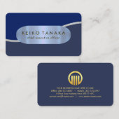 Luxurious Silver Wave Layers CEO 名刺 (正面/裏面)