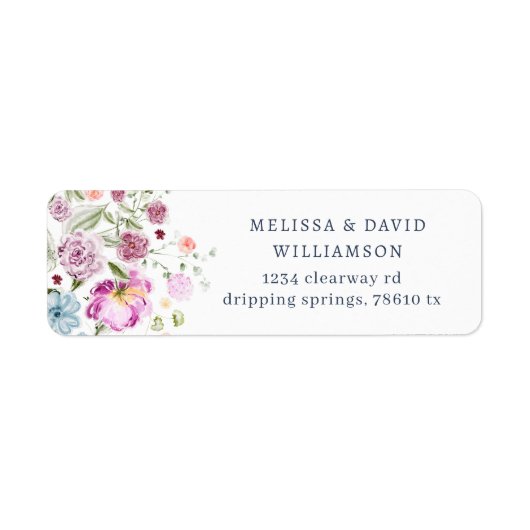 Luxurious Spring Garden Return Address Label ラベル (正面)
