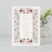 Luxurious Spring Garden Wedding Invitation 箔招待状 (立ち正面)