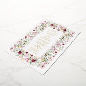 Luxurious Spring Garden Wedding Invitation 箔招待状 (回転した状態)