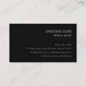 Luxurious Striped All-Black  Business Card 名刺 (裏面)