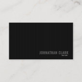 Luxurious Striped All-Black  Business Card 名刺 (正面)