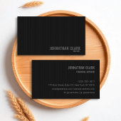 Luxurious Striped All-Black  Business Card 名刺