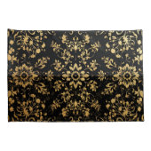 Luxurious style Pillow case black yellow pattern 枕カバー (裏面-右)
