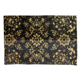 Luxurious style Pillow case black yellow pattern  枕カバー