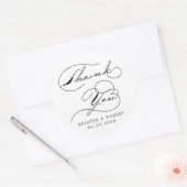 Luxurious Typography Wedding Monogram ラウンドシール (封筒)