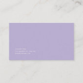 Luxurious Violet Gold Abstract Floral Geometric 名刺 (裏面)