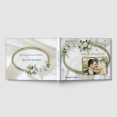 Luxurious, White, Flowing Silk & White Roses. ゲストブック (全面)