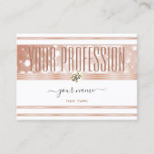 Luxurious White Rose Gold Sparkle Glitter Diamonds 名刺 (正面)