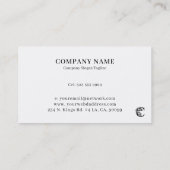 LuxuryロゴCの白黒の名刺 名刺 (裏面)