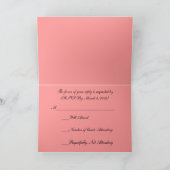 Luxury エレガント Pearlsの結婚リングや輪RSVPカード 招待状 (内部)