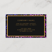 Luxury モダン Purple Tigerあなたのテキストを追加 名刺 (裏面)