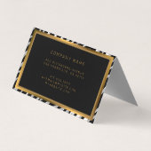 Luxury モダン Silver Tigerあなたのテキストを追加 名刺 (裏面)