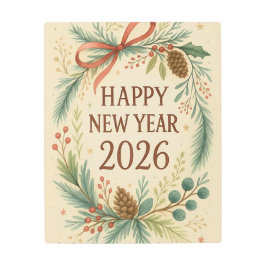 luxury 2026 happy new year metal print メタルプリント