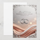Luxury 25th Wedding Anniversary Card – Elegant Sil シーズンカード (正面/裏面)