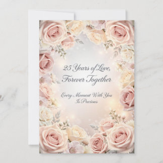 Luxury 25th Wedding Anniversary Card – Romantic  シーズンカード