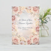 Luxury 25th Wedding Anniversary Card – Romantic  シーズンカード (スタンド正面)