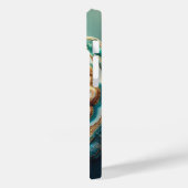Luxury 3D Geode Sliced Agate Teal and Gold Druzy C Case-Mate iPhoneケース (裏面 / 左)
