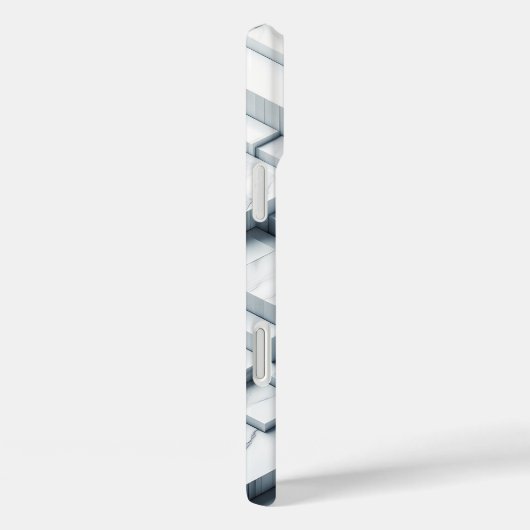 Luxury 3D Geometric White Marble Case - Modern  Case-Mate iPhoneケース (裏面 / 右)