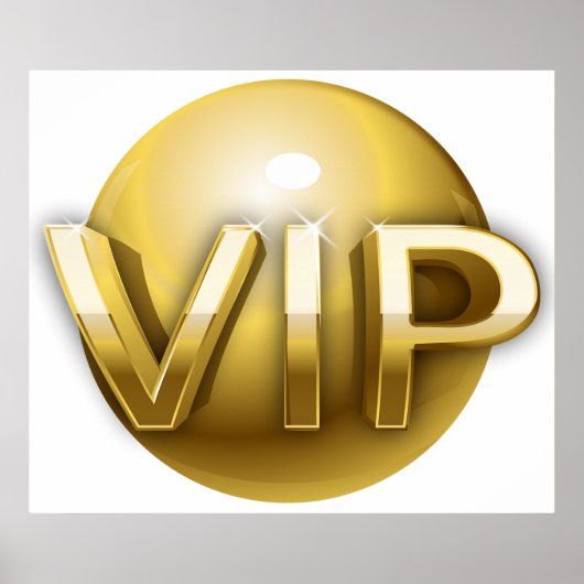 Luxury 3D Gold VIP Emblem ポスター (正面)