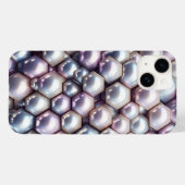 Luxury 3D Iridescent Pearl Hexagon Mosaic Geometri Case-Mate iPhoneケース (裏面 (横))