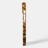 Luxury 3D Liquid Gold Waves and Metallic Pearls Ab Case-Mate iPhoneケース (裏面 / 左)