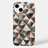 Luxury 3D Marble Geometric Phone Case - Elegant Case-Mate iPhoneケース (裏面)