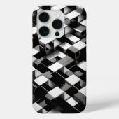 Luxury 3D Metallic Cube Phone Case Silver & Black Case-Mate iPhoneケース (裏面)