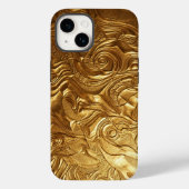 Luxury 3D Metallic Liquid Gold Texture iPhone Case Case-Mate iPhoneケース (裏面)